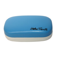 Helio Ferretti Pocket Contact Lens Case Blue And White