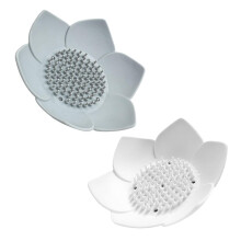 Petal Shape Silicone Soap Dish with Easy Drainage, NonSlip Soap Holder for Bathroom or Kitchen