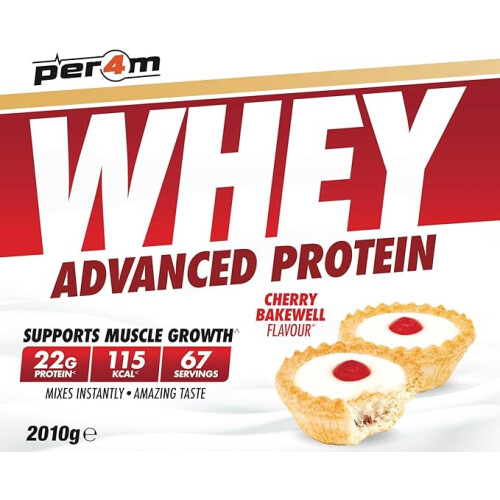 PER4M Whey Protein Powder 2kg Cherry Bakewell 1