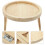 2X Round Foldable Wooden Sofa Clip  Side Table for Wide Couches Arm,Armrest Table for Eating/Drinks/Snacks/Remote 4