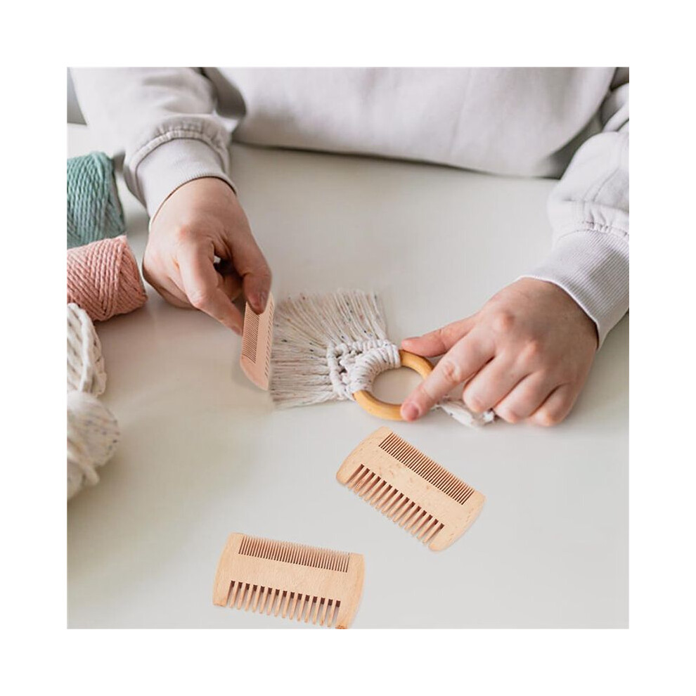 Unisex 8Pcs Macrame Fringe Comb Brush Macrame Brush For Tassels Macrame Cord Comb For Weaving Cotton Rope Open Knot Comb