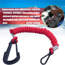 2X 8M0092850 Boat Safety Kill Stop  Connector Lanyard Replacement for 15920Q54 823037A09 Emergency Stop  Red