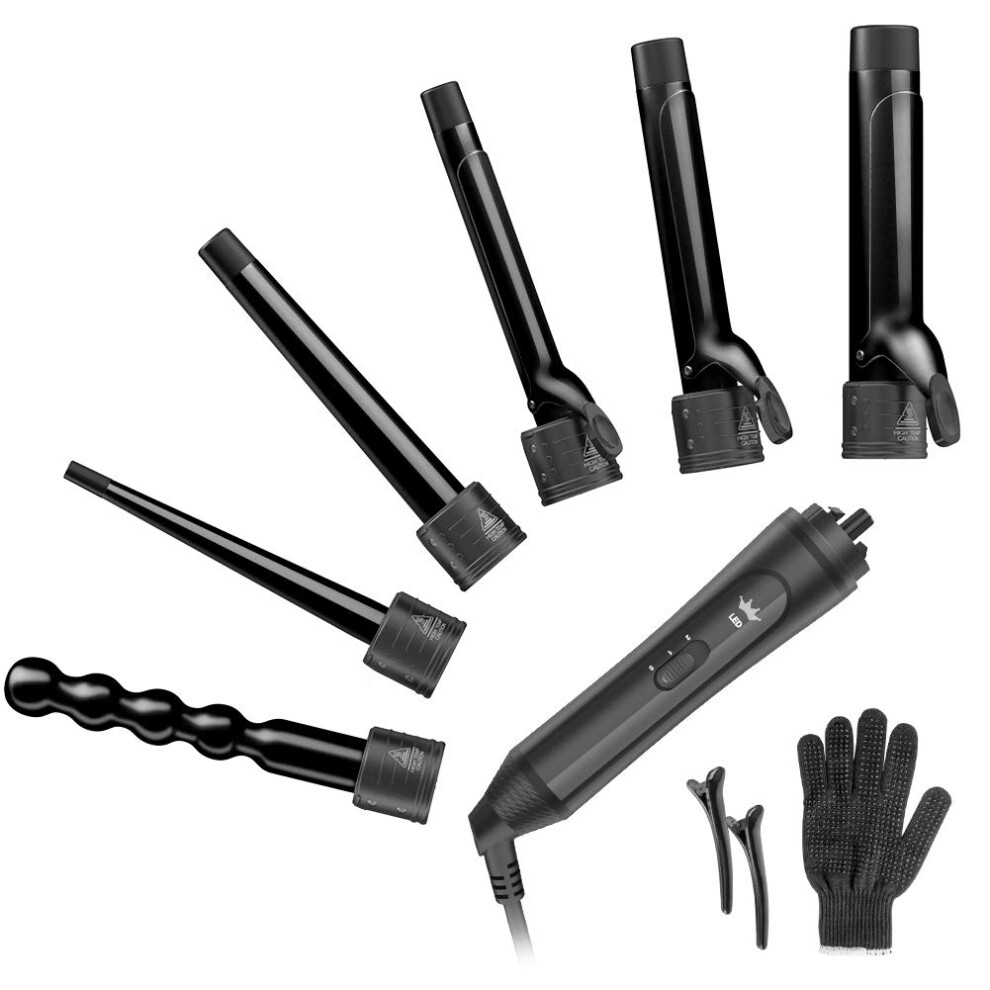 Automatic Ceramic Curling Iron 1 Inch with AntiTangle, Ionic Tourmaline Barrel, Dual Voltage TravelFriendly Styling
