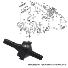 4X Vacuum Check Valve Air Pump Valve Car Accessories for A4 TT BEETLE 058905291 058905291K