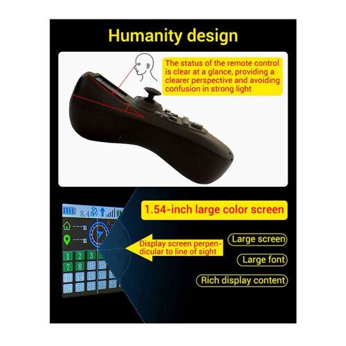 3X TXG4 1.54Inch Colored Screen Display Single-Hand Remote Controller 6-12V Receiver Board GPS Control for RC Bait Boat 2