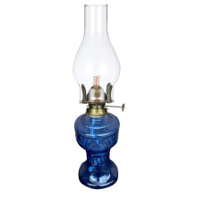 2X Rustikale Öllampe, Vintage-Glaskohlelampe, Öllampen für Den Innenbereich, Heimdekor-Beleuchtung, Öllaterne, Blau