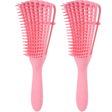 Detangling Brush for Natural Curly Hair 3a to 4c with Gentle Knot Removal Wet Dry Use 2 Pack Pink