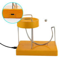 2X Kinetic Art Mouvement Perpétuel Machine Kinetic Art Motion Inertial Metal Automatique Jumping Table Toy Jaune