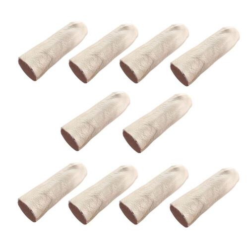 20PCS Leather Finger Protector Finger Thimble Guards Tools for Hand  Jewelry Making,Creamy-White 2