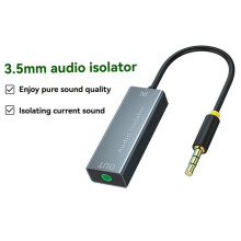 2X Isolatore Audio da 3,5 mm, Isolatore di Linea per Altoparlanti, per Sistema Audio Stereo per Auto, Filtro Antirumore, Isolatore di Rumore di Loop