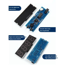 2X DIY Clock Kit Digital Tube Temperature Clock Colorful Display DS1302 Electronic Kit Soldering Subjest Assembly Kit