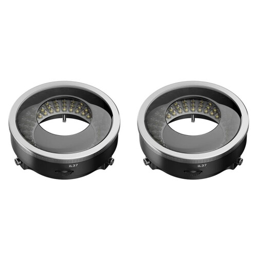 2X IL37 Microscope Polarized LED Ring Light Lamp Anti Illuminators Source Eliminating Reflections
