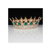 Gold Bridal Tiara Crown with Crystal Rhinestones for Bride Wedding and Prom, Tiara 03 Gold
