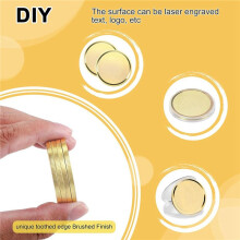50 Peças em Branco para Gravação A Laser em Latão, Desafio em Branco, Moeda Fosca com Caixa de Proteção Acrílica - 40 mm para Artesanato DIY