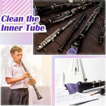SLADE 8 Pcs Clarinet Swab Clarinet Cleaning Cloth Pull Through Swab Cleaner Cloth