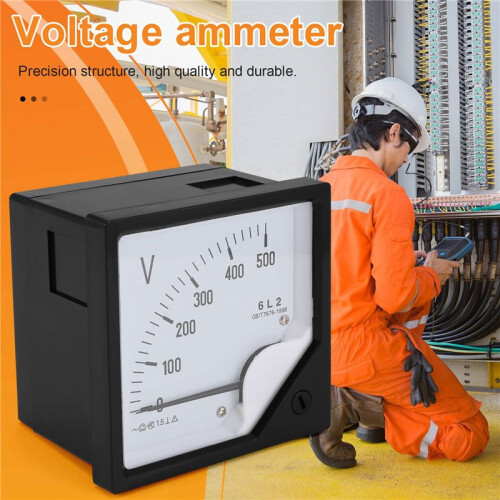 2X 6L2 Voltmeter AC 500V Wijzertype Spanningsmeter Mechanische Header