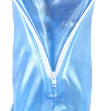 Perlblauer PVC-Regenstiefelüberzüge, wiederverwendbare rutschfeste wasserdichte Überstiefel, Größe L