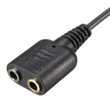 4X Headset Adapter RJ9 Plug Dual 3.5 mm Audio Socket Socket Naar Plug RJ9 Plug Adapter Converter Kabel voor Telefoon