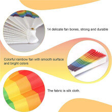 40X Rainbow Fan Pride Folding HandHeld Fans Gay Pride Accessories Rainbow Accessories Decorations Pride Month