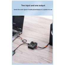 2st 3,5 mm Naar 2RCA Audioschakelaar Bidrectionele Schakelaar 1 in 2 Uit of 2 in 1 Uit Dubbele RCA Naar 3,5 mm Splitterschakelaar