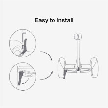 2X para Pata de Cabra Autoequilibrada para Scooter, Pie de Apoyo Portátil Plegable para S en y Negro