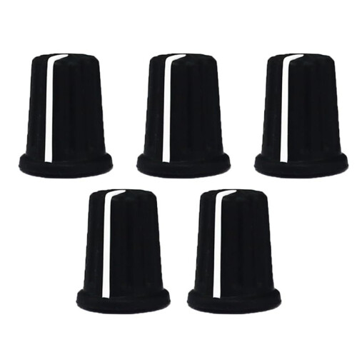 10X EQ Rotary Knob Replacement Equalizer Potentiometer Fader Knobs Push Rod Cap, Knob Cap-F 1