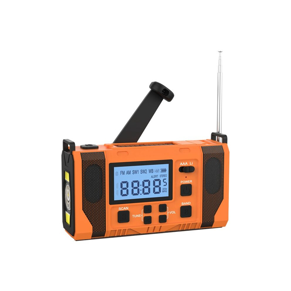 Emergency Weather Radio, 10000Mah Weather Alert Radio Solar Charging, Hand Crank & Usb Charged, Am/Fm Radio Light/Dark 4713939492667