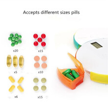 3X Distributore Automatico di Pillole Settimanale, Promemoria Intelligente per Pillole, con Allarme, Organizer Portatile per Farmaci Elettronici
