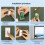 6pcs 433MHz Wireless Vibration Glass Break Detector, Adjustable Sensitivity, Compatible with Alarm Systems White 2
