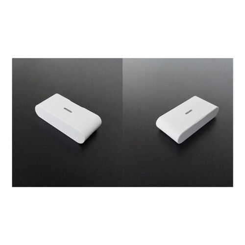 6pcs 433MHz Wireless Vibration Glass Break Detector, Adjustable Sensitivity, Compatible with Alarm Systems White