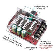 2X 7-70V 30A PWM -Motorsnelheidsregelaar, Schakelaar, 12V 24V 36V 48V met 30 Ampère Zekering