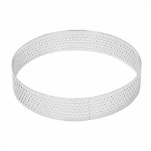 50Pcs Circular Tart Rings with Holes Stainless Steel Fruit Pie Quiches Cake Mousse Mold Kitchen Baking Mould 10cm