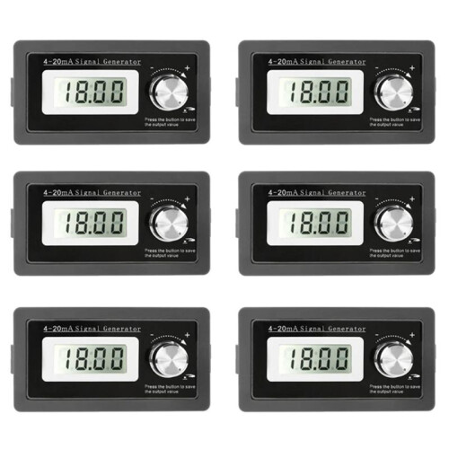 6X New 2-Wire 4-20MA Current Signal Generator Panel-Mounted Current Loop Generator 4 to 20MA Simulator High Precision