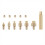 Heat Insert Nut Iron Tip M2-M8 Brass Thread Embedded Kit Heat Insertion Tool with M3 Nut for 3D Printer Soldering Iron 2