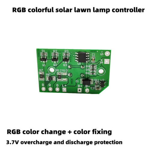 3X Solar Light Circuit Board 3.7V  Solar Lawn Lamp Controller Lithium Battery RGB Changing 2
