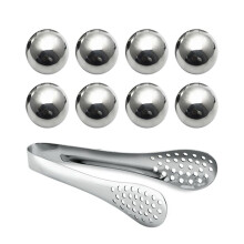 Stainless Steel Ice Hockey (Diameter 25mm) Ice Hockey Metal Ice Bar Ice Cream Stone