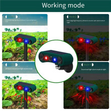 3X Upgraded Solar Alarm Animal Repeller Infrared Sensor Sound and Light Alarm to Scare Wild Boars and Expel Weasels
