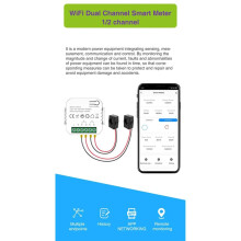 2X Tuya WiFi  Meter Cyfrowy Licznik Energii 80A Transformator Prądowy Monitor Produkcji Energii Słonecznej PV Monitor Zużycia 2CT