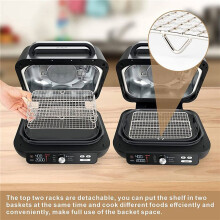 2X Air Fryer Rack for Foodi Grill XL Air Fryer, Multi-Layer Dehydrator Rack Toast Rack Air Fryer Accessories