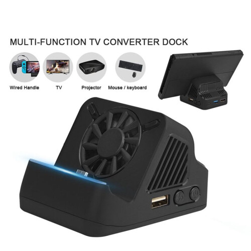 Portable Multifunction TV Projector Charging Dock+Cooling Fan USB 3.0 Port for   Console 1