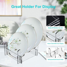 Dish Drying Rack, Arcylic Dish Drainer, Large Capacity Storage Space Saver, Single Tier Dish Holder, 5Grids