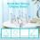 Dish Drying Rack, Arcylic Dish Drainer, Large Capacity Storage Space Saver, Single Tier Dish Holder, 5Grids 5