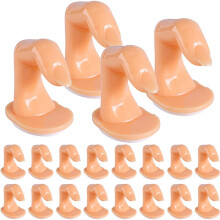 Practice Nail Tips Set with Fake Practice Fingers, Realistic Surface, SelfAdhesive Base, 20 Pcs
