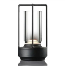 LED Table Lamp Rechargeable Night Light Bedroom Eye Protection Advanced Sense Bedside Lamp Portable Camping Lamp Black