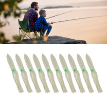 10 Pcs 30cm Silicone Luminous Squid Lure with Hooks Transparent Fish Bait