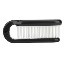 Folding Hair Brush Comb with Gentle Detangling and Scalp Massage, Compact Pocket Travel Size Black