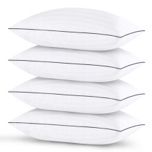 King Size Pillows Set of 4 Cooling Supportive Hotel Bed Pillows with Down Alternative Fill