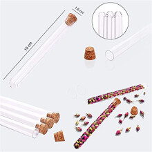Zestaw 120 Plastikowych Probówek z Korkami 20 Ml Probówek do Kwiatów, do Majsterkowania Cukierki Płyny Przyprawy Kwiaty, 150X16Mm