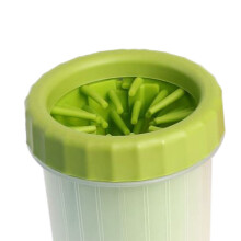 Pet Paw Washer Small Portable Cup with Soft Bristles for Dogs Cats Green