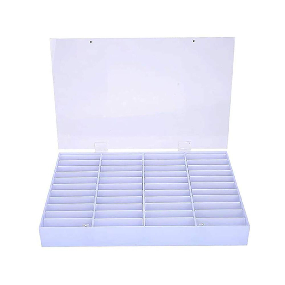 44 Grids Clear Acrylic Nail Tips Storage Box with Lid MultiCompartment Nail Art Organizer